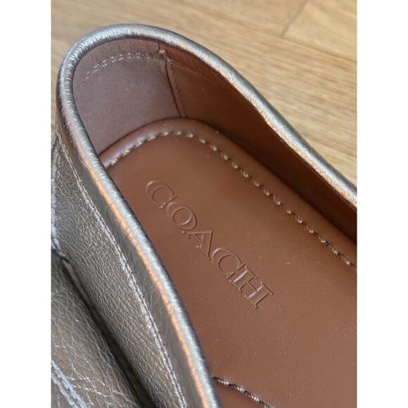Coach Women's Margot Champagne Gold Casual Loafer Shoes - Women's Size 9.5 - Picture 4 of 11